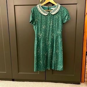 Boden short dress with Peter Pan collar